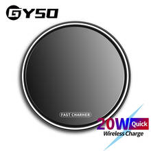 GYSO 20W Fast Wireless Charger For Samsung Galaxy S10 S20 Huawei vivo USB Qi Charging Pad for iPhone 11 Pro XS Max XR X 8 Plus 2024 - buy cheap