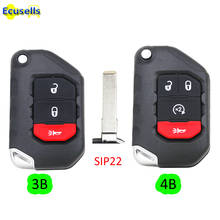 3/4 Buttons Smart Remote Key Shell Case for JEEP Wrangler for Chrysler with SIP22 blade 2024 - buy cheap