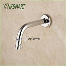 YANKSMART смеситель для ванной комнаты хромированная отделка поток носик краны раковина настенный кран с одной ручкой одинарный кран холодной воды 2024 - купить недорого