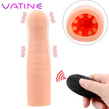 VATINE Penis Enlarger Sleeve Vibrator Sex Toys For Men  Delay Ejaculation Vibrating Penis Sleeve 2024 - buy cheap