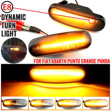 For Fiat Panda Punto Evo Stilo Qubo Peugeot Citroen Lancia Musa(350) Dynamic Smoke LED side marker light turn signal lamp 2024 - buy cheap