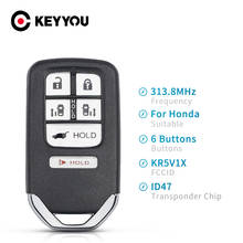 KEYYOU For Honda Odyssey Driver 2014 2015 2016 2017 Fob 6 Buttons 313.8MHz ID47 Chip KR5V1X Smart Remote Control Car Key 2024 - buy cheap