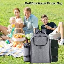 Portable Large Capacity Insulated Tableware Holding Bag Multifunctional Outdoor Camping Picnic Backpack 2024 - buy cheap