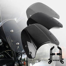 Parabrisas Flyscreen de carbono ABS para motocicleta, con soporte, para Triumph Bonneville / T100 2024 - compra barato