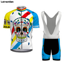 SPTGRVO Lairschdan 2020 Funny skull cycling jersey set summer bicycle clothes womens bike outfit wear mtb clothing cycle kit men 2024 - buy cheap