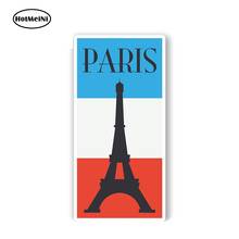 HotMeiNi 13 см x 6,5 см, Париж, Франция, флаг, наклейка "башня", автомобильный бампер, наклейка на шлем, декор для ноутбука, водонепроницаемые аксессуары для стайлинга автомобилей 2024 - купить недорого