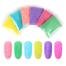 Pó de glitter para unha de sereia, 9 peças, para manicure, açúcar, cor de doce, pigmento em degradê, acessórios para unhas, esmalte em gel uv, design de unha 2024 - compre barato