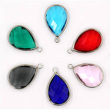 10pcs Glass Rhinestone Double-sided Cut Facets Colorful Drop Small Pendant for Jewelry Making DIY Charms Earrings Accessories 2024 - buy cheap