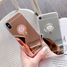 Luxury Mirror Case For Samsung Galaxy S20 Plus S10 S9 S8 S7 S5 S4 Note 3 4 5 8 9 J4 J6 Note 20 Ultra Diamond ring Stand Cover 2024 - buy cheap