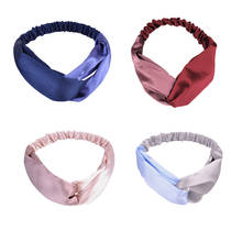 Fashion Women Girls Elastic Hair Bands Silk Headbands Satin Cross Fitness Yoga Headwear Stretch Wash Makeup Hair Accessories 2024 - buy cheap