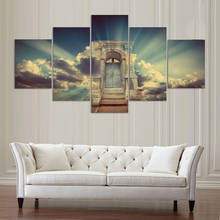 Wall Art Pictures Home Decoration Posters 5 Panels Doors To Paradise View Frame Living Room HD Printed Modern Painting On Canvas 2024 - buy cheap