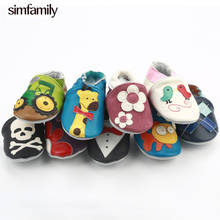 [Simfamily] Мягкая Нескользящая детская обувь из натуральной кожи для новорожденных мальчиков и девочек, обувь для первых шагов, детские мокасин... 2024 - купить недорого