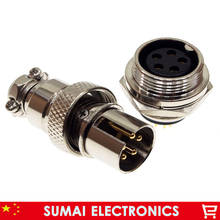 5 Pin 16mm Male Female Wire Panel Connector kit GX16 Socket+Plug for aviation,computer ect.5P reversed assembling type 2024 - buy cheap