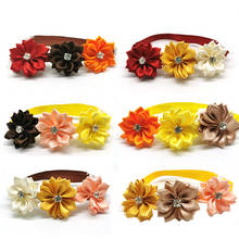 50pcs Thanksgiving Pet Flower Bow Tie Collars for Pets Dog Cat Grooming Accessories Flowers Collars for Pets 2024 - buy cheap