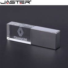JASTER renault кристалл + металл USB флэш накопитель флешки 4 ГБ 8 16 32 64 128 Внешняя память stick u диск 2024 - купить недорого
