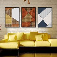 Abstract Minimalist Canvas Art Geometric Painting Modern European Style Wood Grain Poster Wall Art Print Picture for Living Room 2024 - buy cheap