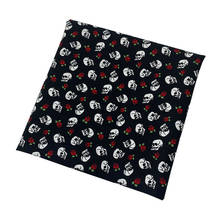 Skull Fabric140x50cm 1pc 100%Cotton Fabric Red Rose& Small Skull Print Cloth Patchwork Sewing Material DIY Clothing Quilting 2024 - buy cheap