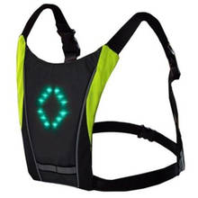 New LED Wireless Cycling Vest 20L MTB Bicycle Bag LED Safety Turn Signal Light Reflective Warning Vests For Bicycle With Paddle 2024 - buy cheap