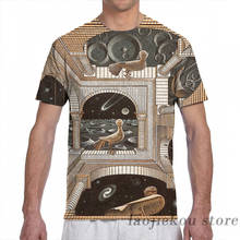 MC ESCHER-Camiseta con estampado de otro mundo II para hombre y mujer, camiseta de moda para chica, camisetas de manga corta 2024 - compra barato
