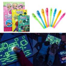 A3 A4 A5 LED Luminous Drawing Board Graffiti Doodle Drawing Tablet Magic Draw With Light-Fun Fluorescent Pen Educational Toy 2024 - buy cheap