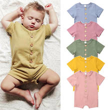 2020 New Summer Baby Rompers Short Sleeve Cotton O-Neck Rompers 0-18M Cute Newborn Boys Girls Roupas de bebe Baby Clothes 2024 - buy cheap