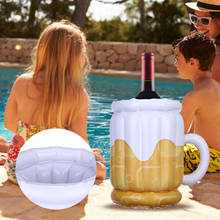 Cubo de hielo inflable para cerveza, Enfriador de cerveza para verano, piscina, fiesta, juguetes inflables flotantes al aire libre # g4 2024 - compra barato