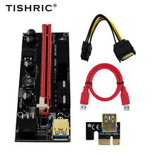 TISHRIC 5PCS 3 IN 1 PCI-E Riser 009s Card SB 3.0 SATA to 6pin Adapter Cable PCIE PCI E Extender Mining Riser For Video Card 2024 - buy cheap