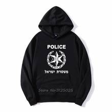 Novo moletom israel police com capuz unissex desenho animado com capuz casual outono inverno masculino de lã 2024 - compre barato