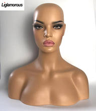 Fashion Realistic Fiberglass Female Display Mannequin Head Wig Jewelry Hat Glasses Headset Women Model Head Mold Stand HOT 2024 - buy cheap