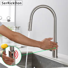304 Stainless Steel  Infrared Smart Sensor Pull Out Kitchen Faucet Crane Sink Mixer Touch Faucet with sprayer Deck Mounted Style 2024 - buy cheap