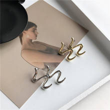 ABAY готические спиральные металлические серьги-подвески в форме буквы S, панк, змея, серьги-подвески для женщин и девочек, подарочный набор украшений для ушей, оптовая продажа 2024 - купить недорого