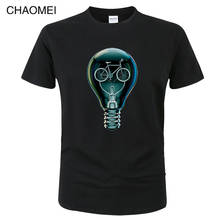 2019 New Dark Bicycle Bulb Classic Print T-Shirt Men Summer Cotton Short Sleeved Cool Tee Harajuku Printed T Shirt Male Tops C70 2024 - buy cheap