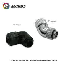 Conector macio do tubo, ângulo 45 90 graus g1/4 preto/prata 9.5*12.7mm id * od encaixe de compressão para 3/8 "tubulação flexível 2024 - compre barato