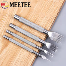 Meetee 1pc Spacing 3/4mm 1/2/4/6 Teeth Handmade Leather DIY Tool Punching Steel Punch Wallet Eye Stitching Bag Making Fork Hand 2024 - buy cheap