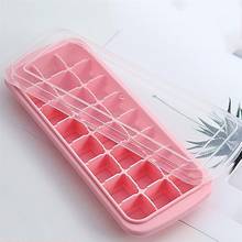 24 Slot 1PC Silicone Ice Cube Ice Cube Trays with Lids Flexible and Easy Release Molds for Whiskey Cocktails Green Pink Blue 2024 - buy cheap