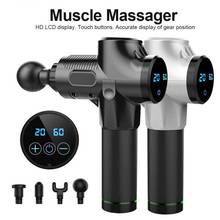 4 Heads 1200-3300r/min Electric Muscle Massage Gun LCD Display Body Massager Exercising Muscle Slimming Shaping Massager 2024 - buy cheap