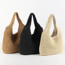 Casual Straw Bag 2020 Women Tote bags Fashion Rattan Ladies Handbags Large Capacity Summer Beach Woven Bags Female Travel Purses 2024 - buy cheap