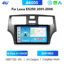 Reprodutor dos multimédios do carro do núcleo 6g + 128g do sistema 8 de android para lexus es250 es300 es330 2001 2002 2003-2006 têm o rádio de bt wifi gps dvd 2024 - compre barato