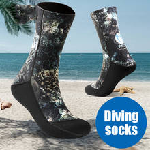 Zapatos de buceo de neopreno de 3mm, botas de pesca de camuflaje para mantener el calor bajo el agua, calcetines de pesca submarina para surf y playa 2024 - compra barato