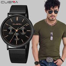 CUENA Men's Watch Brand Business Male Wristwatch Clock Stainless Steel Mesh Belt Man Jewelry Waterproof Montre Homme 2019 Reloj 2024 - buy cheap