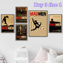 Vintage Classic Movie Mad Men Retro Kraft Paper Poster Bar Cafe Living Room Dining room Wall Decorative Paintings 2024 - buy cheap