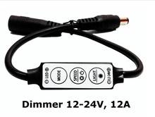 Interruptor controlador de led para cor única com ajuste de brilho, 10/12a, 3 teclas, mini led