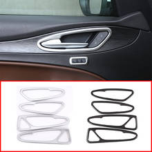 Silve-moldura de marco de manija de puerta Interior de coche, accesorio de plástico ABS estilo fibra de carbono para Alfa Romeo Stelvio 2017 2018 2019 2024 - compra barato