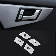 Aluminum alloy Car Door Lock Switch Button Repair Stickers Trim cover For Mercedes Benz W204 C300 2007-2014 2024 - buy cheap