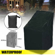 Stacked Chair Dust Cover Storage Bag Outdoor Garden Patio Furniture Protector Waterproof Dustproof Chair Organizer Black U3 2024 - buy cheap
