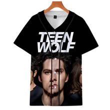 Teen wolf 3d impresso camisa de beisebol dos homens/mulheres manga curta camiseta harajuku kawaii tshirt mais tamanho topos camisa 4xl roupas 2024 - compre barato