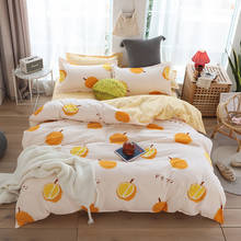 Kit de cama duriano amarelo wensd, lençol, fronha e capa de edredom, supe, 4 peças, roupa de cama têxtil 2024 - compre barato