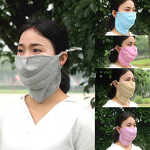 Многоразовые хлопковые маски для лица с защитой от пыли, защита для рта, защита от загрязнения лица, маска для рта, дышащая для мужчин и женщин 2024 - купить недорого