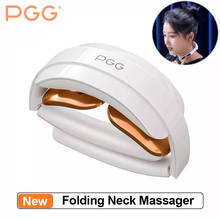 Pgg dobrável portátil pescoço massageador 5 modos de massagem pulso aquecimento infravermelho relaxamento músculos alívio da dor ferramenta pescoço massageador 2024 - compre barato