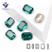YANRUO 4610 Octagon Emerald Sewing Rhinestones Glass Sew On DIY Crafts Strass Diamond Application On Clothes With Rhinestones 2024 - buy cheap